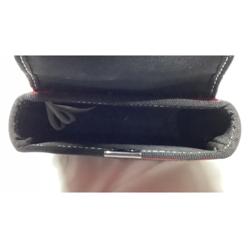 Husky 7 In. Rugged Storage Pouch With Protective Flap Belt Clip & Loop EUC red